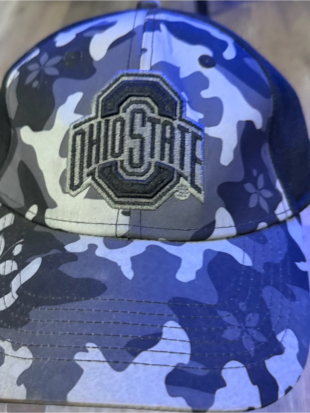 Nike Men's Camo Ohio State Baseball Cap in Black and Gray